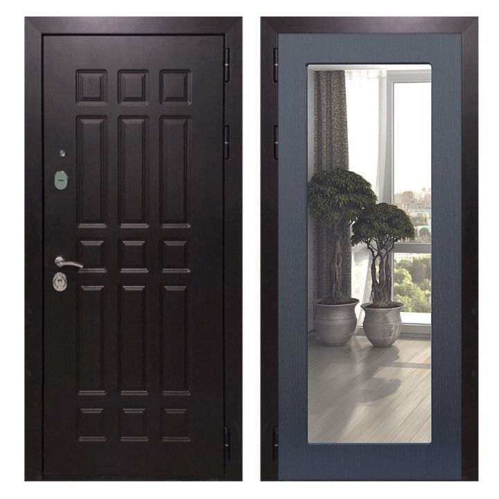 Дверь входная Great Doors Х8 Венге Зеркало 18 Венге