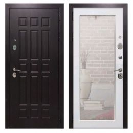 Дверь входная Great Doors Х8 Венге Зеркало 18 Белый Ясень