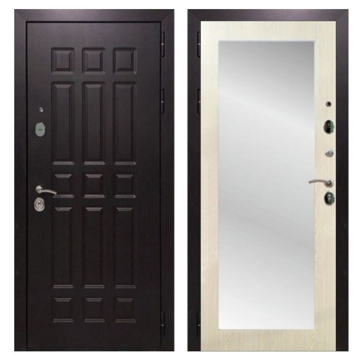 Дверь входная Great Doors Х8 Венге Зеркало 18 Лиственница беж