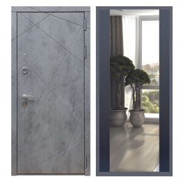Дверь входная Great Doors Х13 Бетон Темный Зеркало Макси Венге