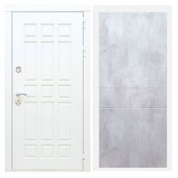 Дверь входная Great Doors Х8 Белая Шагрень ФЛ-290 Бетон Светлый