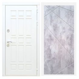 Дверь входная Great Doors Х8 Белая Шагрень ФЛ-291 Бетон Светлый