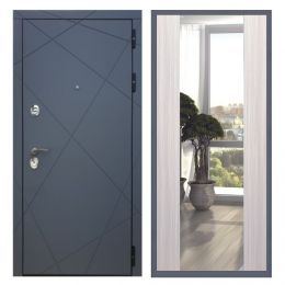 Дверь входная Great Doors Х13 Силк Титан Зеркало Макси Сандал Светлый