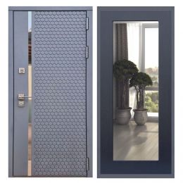 Дверь входная Great Doors Х24 Силк Титан Зеркало 18 Венге