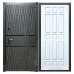 Дверь входная металлическая Great Doors Х15 Черный Кварц ФЛ-33 Белый Софт