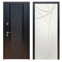 Дверь входная металлическая Great Doors Х25 Черный кварц ФЛ-247 Белый Ясень