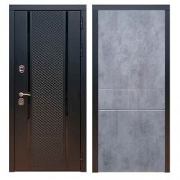 Дверь входная металлическая Great Doors Х25 Черный кварц ФЛ-290 Бетон Темный
