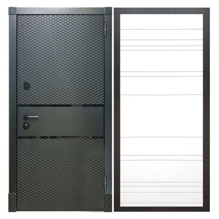 Дверь входная металлическая Great Doors Х15 Черный Кварц ФЛ-14 Белый Софт