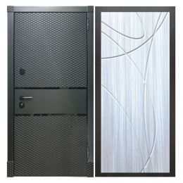 Дверь входная металлическая Great Doors Х15 Черный Кварц ФЛ-247 Сандал Светлый