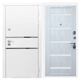 Дверь входная Great Doors Х15 Белый Софт Царга СБ-14 Сандал Светлый Белый Лакобель