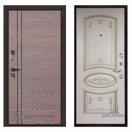 Дверь входная Двери Регионов LIBERTY V2 Багет 3 Эмаль Слоновая кость