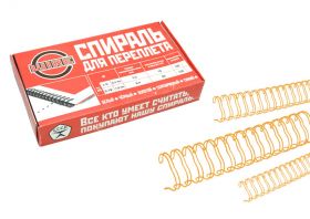 Спираль для переплёта в нарезке 5/8, d15,9 мм, шаг 2:1, ОРАНЖЕВЫЙ