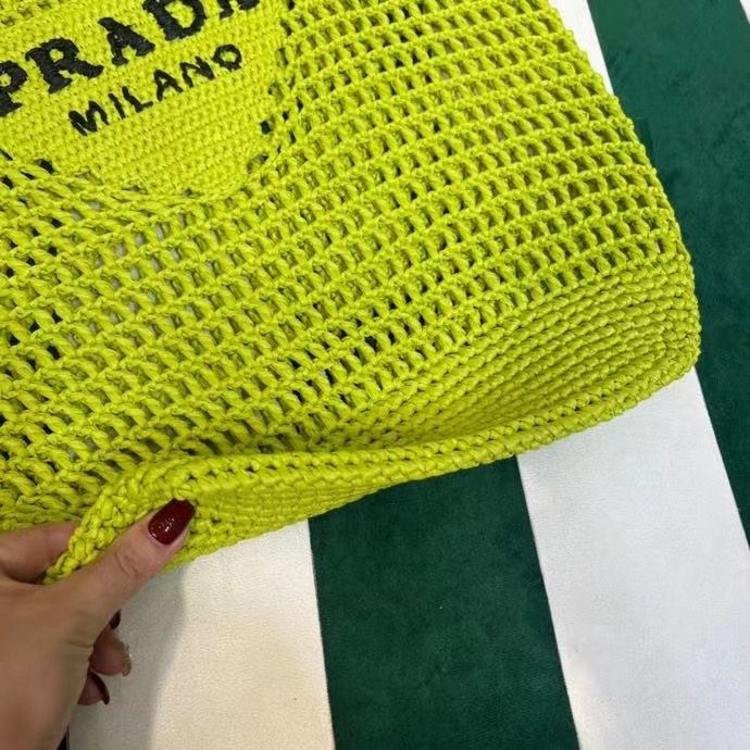 Prada Raffia Tote Bag 51x45 cm