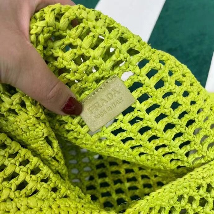 Prada Raffia Tote Bag 51x45 cm
