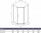 Душевое ограждение Alex Baitler AB245-90