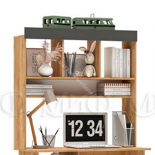 Надстройка для стола Мартина ЛДСП Графит, Дуб Крафт