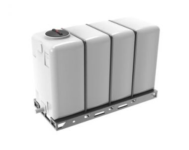 Емкость KR 4000л с 2 патрубками 90 и 63 мм белая в обрешетке