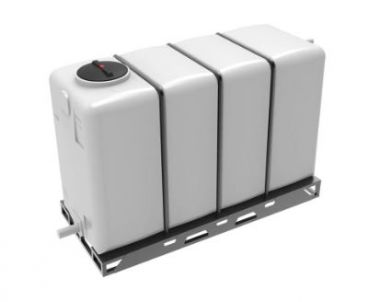 Емкость KR 4000 л (полный слив) с 2 патрубками 90 и 63 мм в обрешетке