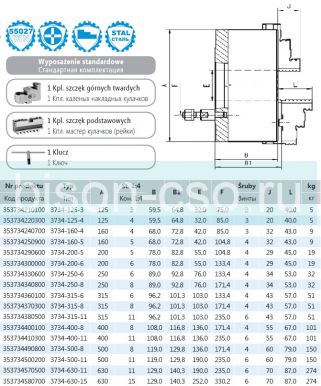 Патрон токарный 3734-500-11 Bison-Bial (Польша)