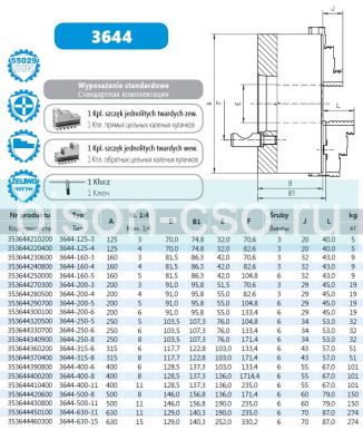 Патрон токарный 3644-630/15 Bison-Bial Польша  DIN 55029 Кэмлокк