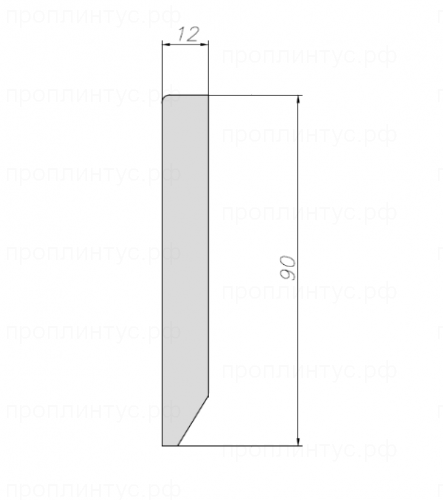 МДФ плинтус Pro Design Classic 2R любой цвет по RAL, NCS, 12х90 мм