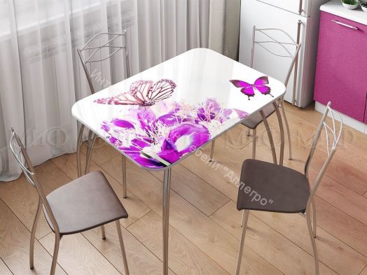 Стол обеденный прямоугольный 1000*670 фотопечать Черешня