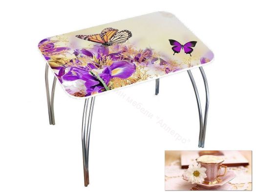 Стол обеденный прямоугольный 1000*670 фотопечать Латте