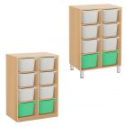 РКСВСХ-2/63 Стеллажная выдвижная система хранения (670х400х1100мм)