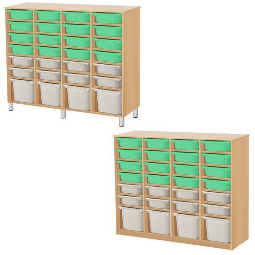 РКСВСХ-4/105 Стеллажная выдвижная система хранения (1300х400х1500мм)