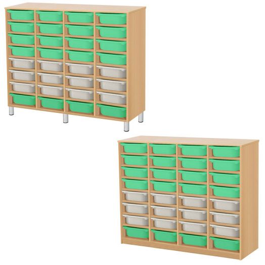 РКСВСХ-4/104 Стеллажная выдвижная система хранения (1300х400х1600мм)