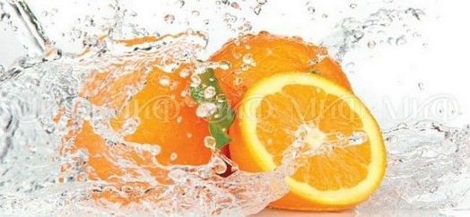 Стол обеденный овальный 1000*670 фотопечать Апельсин