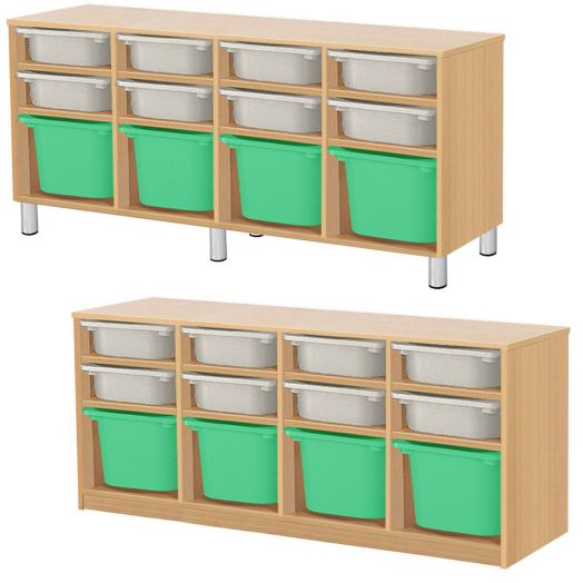 РКСВСХ-4/91 Стеллажная выдвижная система хранения (1300х400х700мм)