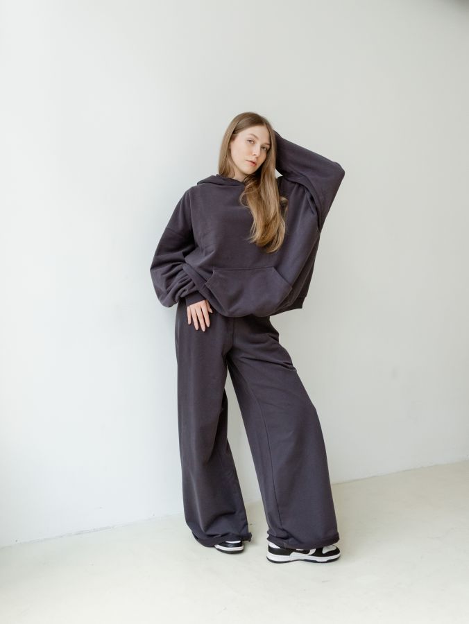 Худи оверсайз в цвете графит