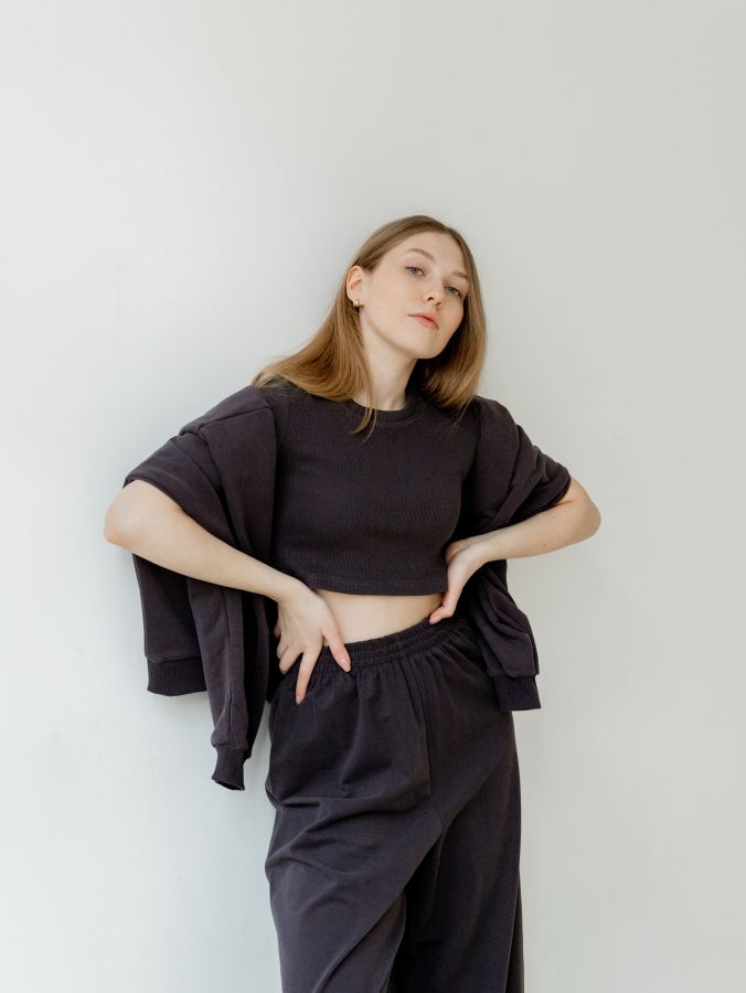 Худи оверсайз в цвете графит