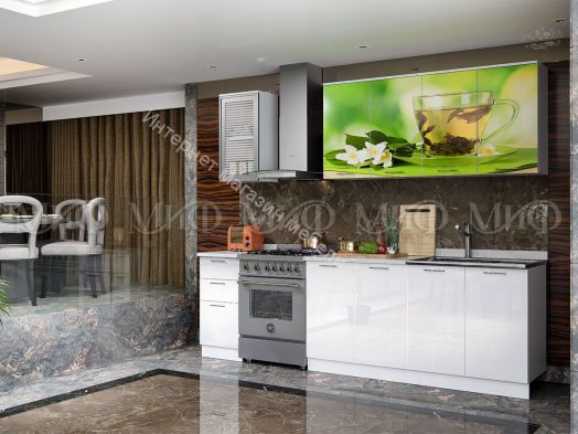 Кухня "Чай мята" 2000 мм (Фотопечать)