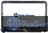 Сенсорное стекло (тачскрин)  Dell Inspiron 15R-3521 черное с рамкой