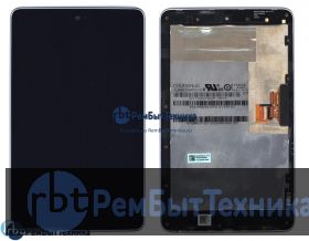 Модуль (Матрица, экран, дисплей + тачскрин)  Asus Google Nexus 7 (ME370TG) черный с серебристой рамкой