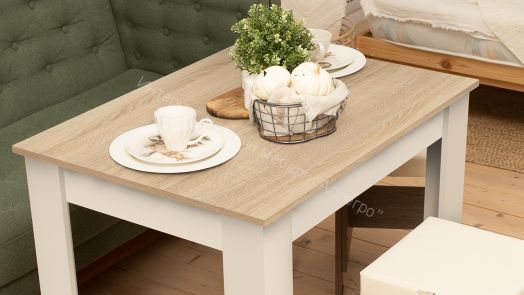 Стол обеденный  "Промо" тип 1 (Белый/Дуб сонома)