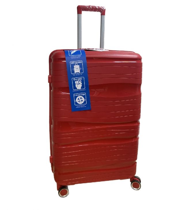 Чемодан Sweetbag 55х40х24 р.S с замком красный