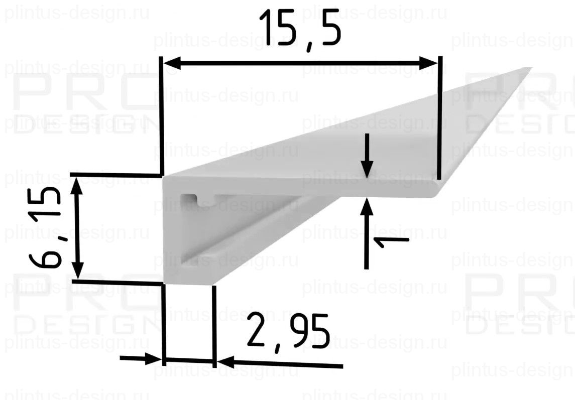 Pro Design Mini щелевой плинтус 7067 крашенный по RAL
