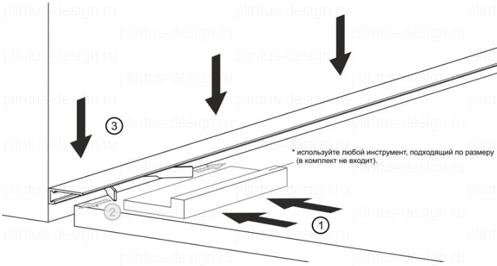Pro Design Mini щелевой плинтус 7067 не анодированный