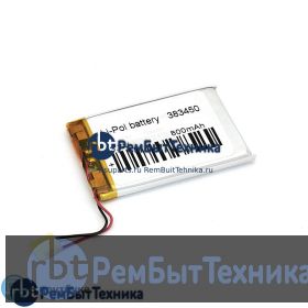 Аккумулятор Li-Pol (батарея) 3.8*34*50мм 2pin 3.7V/800mAh