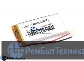 Аккумулятор Li-Pol (батарея) 6.5*41*73мм 2pin 3.7V/2100mAh