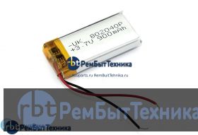 Аккумулятор Li-Pol (батарея) 8*20*40мм 2pin 3.7V/900mAh