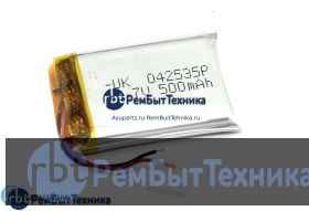 Аккумулятор Li-Pol (батарея) 4*25*35мм 2pin 3.7V/500mAh