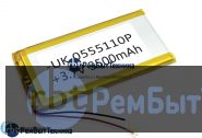 Аккумулятор Li-Pol (батарея) 5*55*110мм 2pin 3.7V/3500mAh