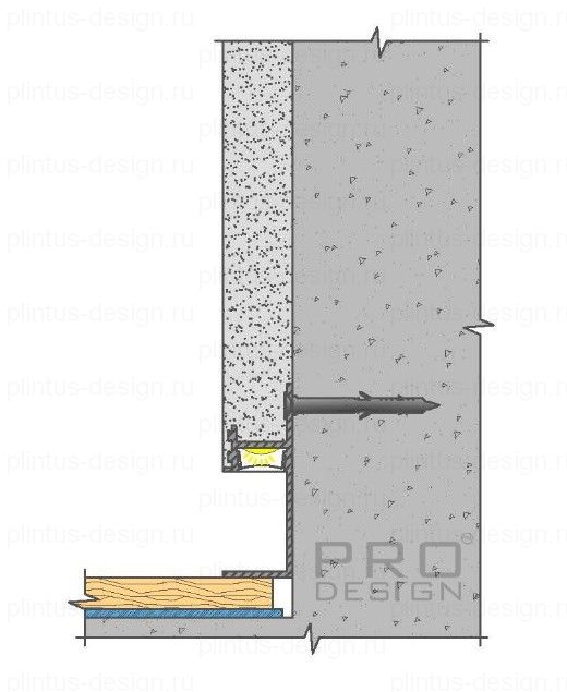 Pro Design 7210 теневой плинтус белый