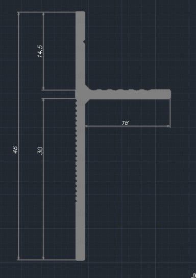 Pro Design Panel 7208 теневой плинтус анодированный