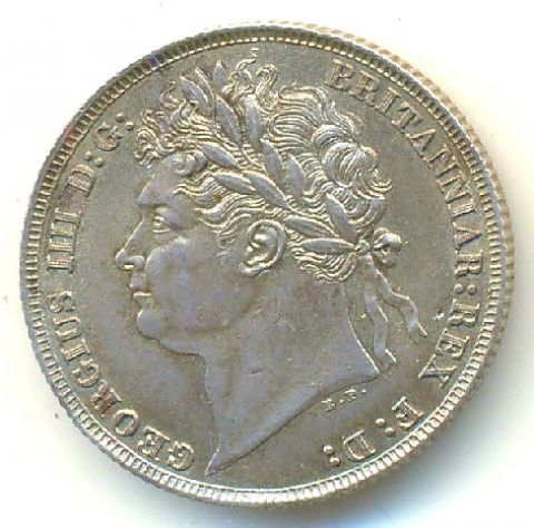 1 шиллинг 1821 Великобритания UNC Георг IV