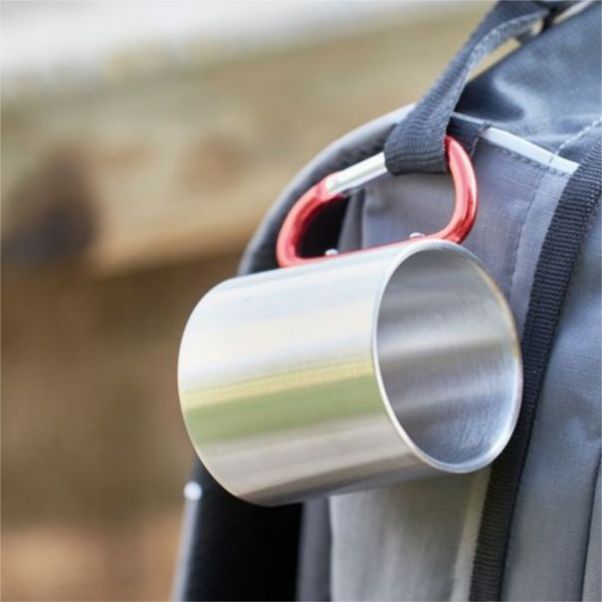 Elbrus термокружка с карабином красным